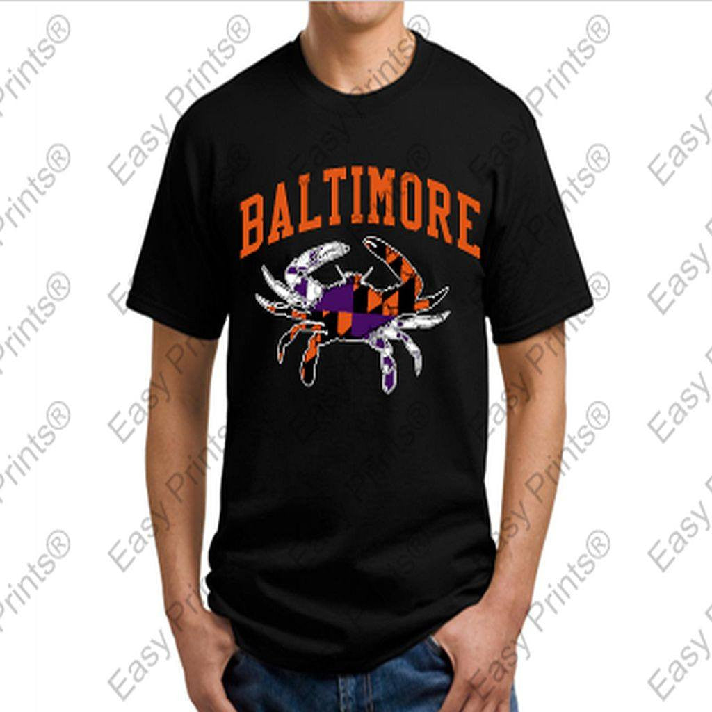 Custom Baltimore Maryland Ravens Orioles Crab T-Shirt