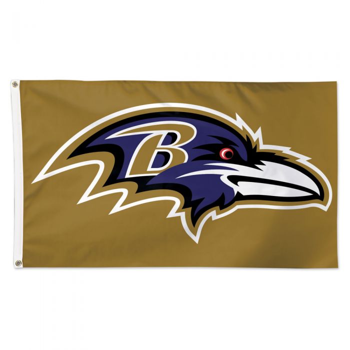 Baltimore Ravens Flag - Deluxe 3' X 5' Gold