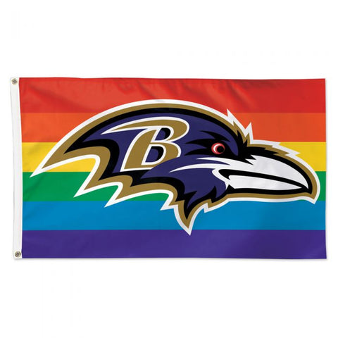 Baltimore Ravens Flag - Deluxe 3' X 5' Rainbow