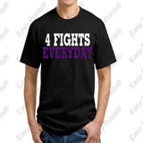 Custom 4 Fights Everyday Ravens Black T-Shirt