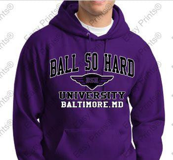 Ball So Hard University Ravens Purple Hoody