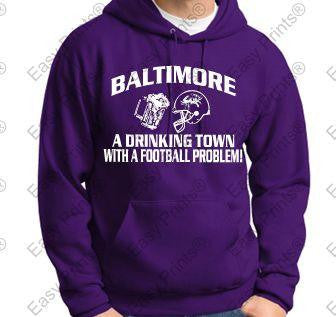 Drinking Town Baltimore Ravens Purple Hoody