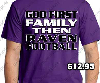 God First Family Then Baltimore Ravens Tshirt