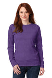 Ravens Football Glitter Print Ladies Purple Crew Sweatshirt