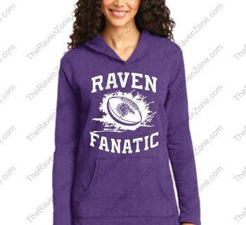Ravens Fanatic Ladies French Terry Pullover Hooded Sweatshirt