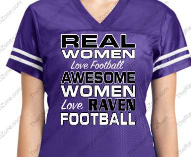 Real Women Love Ravens Football Sport-Tek Ladies Jersey