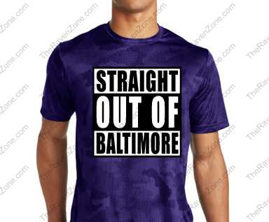 Straight Out Of Baltimore Mens Sport-Tek CamoHex Tshirt