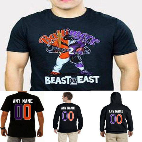 Custom Beast of The East Baltimore Ravens Orioles Black Gear