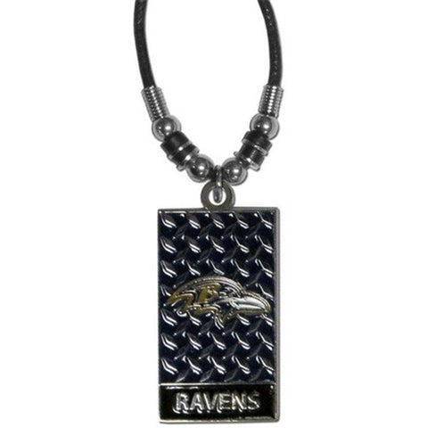 Baltimore Ravens NFL Diamond Plate 20" Rope Necklace