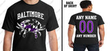 Custom Baltimore Ravens Colors Md Flag Crab Tshirt