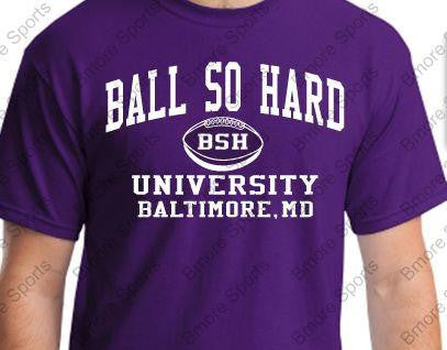 Ball So Hard Ravens Purple Adult Tshirt