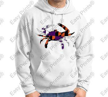 Baltimore Crab Ravens And Orioles Colors White Hoody