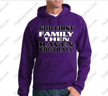 God First Family Then Purple Ravens Hoody