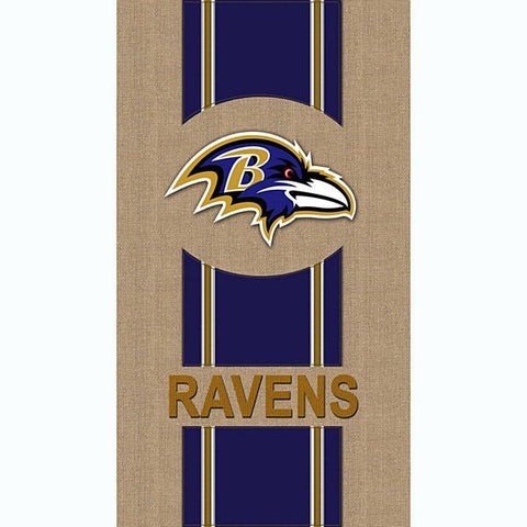 Baltimore Ravens Burlap House Flag
