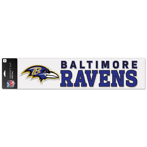 Baltimore Ravens 4" x 17" Perfect Cut Color Decal