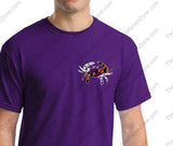 Baltimore Crab Left Chest Logo Ravens & Orioles Colors Tshirt