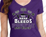 This Nana Bleeds Purple and Black Ravens Ladies