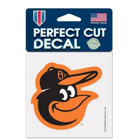 Baltimore Orioles Official MLB 4 inch x 4 inch Die Cut Car Decal