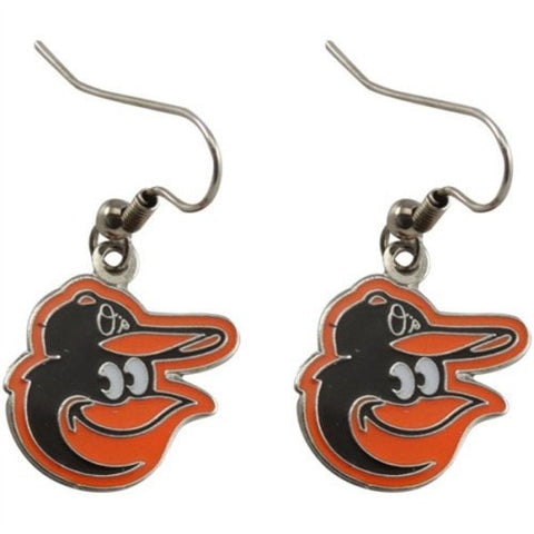 Baltimore Orioles Bird MLB Silver Dangle Earrings