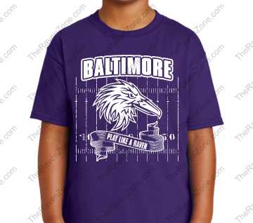 Play Like A Raven Kids Purple Tshirt
