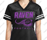 Ravens Football Black Ladies Jersey Glitter