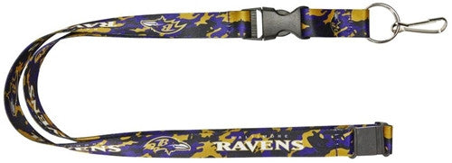 Baltimore Ravens NFL Team Color Camo Lanyard