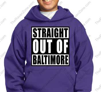 Straight Out Of Baltimore Kids Purple Hoody