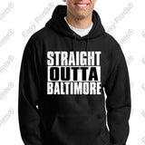 Custom Straight Outta Baltimore Maryland Crab Hooded Sweatshirt Many Colors
