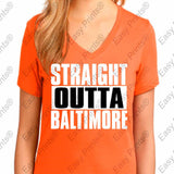 Custom Straight Outta Baltimore Maryland Orange Gear
