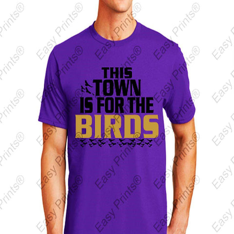 This Town is for The Birds Ravens Purple T-Shirt