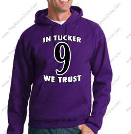 In Tucker We Trust Purple Ravens Hoody
